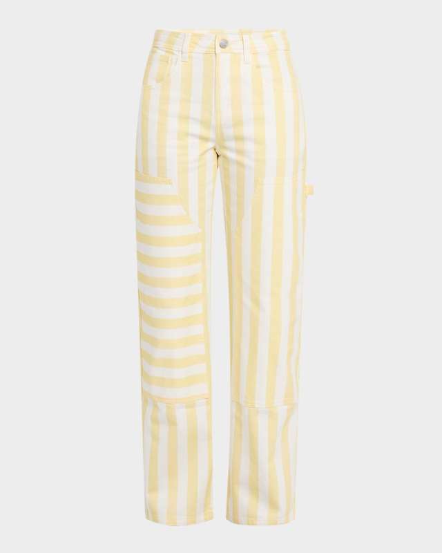 Bruno Stripe Straight-Leg Carpenter Jeans